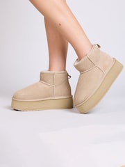 EMU Australia Nude Stinger Micro Flatform Sheepskin Boots - Image 2 of 6