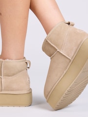 EMU Australia Nude Stinger Micro Flatform Sheepskin Boots - Image 3 of 6