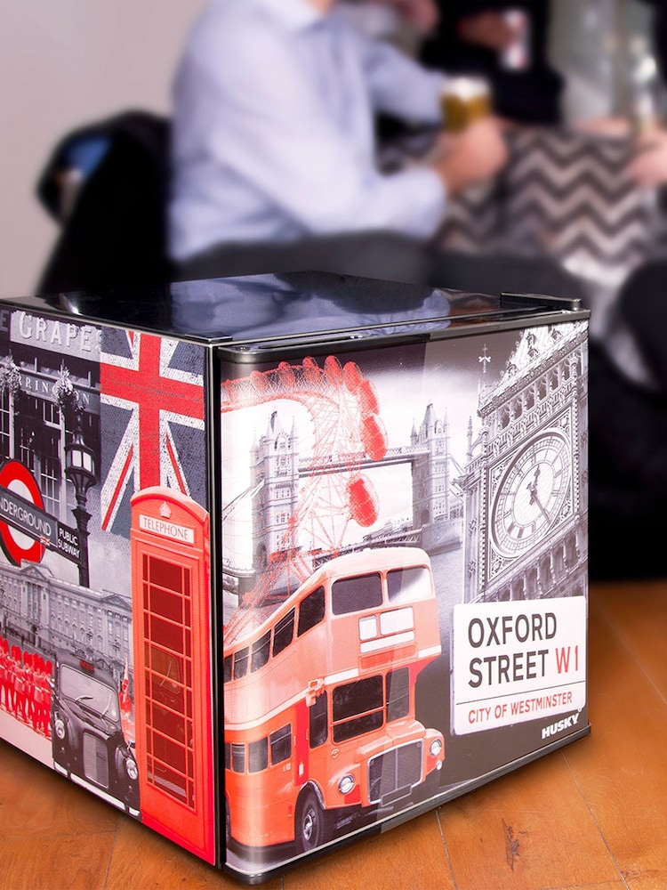 Husky Black London Mini Fridge - Image 1 of 6