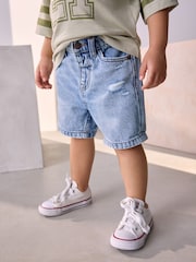 Light Blue Distressed Denim Shorts (3mths-7yrs) - Image 1 of 7