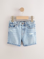 Light Blue Distressed Denim Shorts (3mths-7yrs) - Image 4 of 7