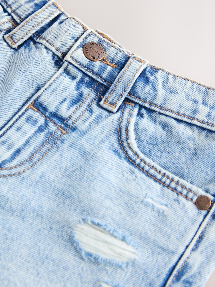 Light Blue Distressed Denim Shorts (3mths-7yrs) - Image 7 of 7