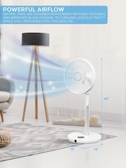 Air Pro White 125 Pedestal Fan With Remote Control and Digital Display - Image 5 of 7