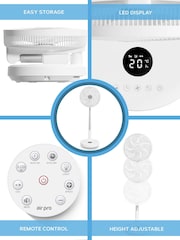 Air Pro White 13.5 Oscillating Pedestal Fan With Remote Control - Image 7 of 7