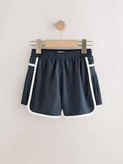 Navy Blue Sporty Pleated Shorts (3-16yrs) - Image 5 of 8