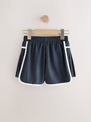 Navy Blue Sporty Pleated Shorts (3-16yrs) - Image 6 of 8