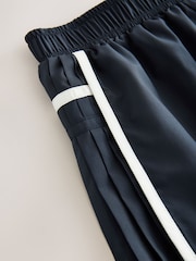 Navy Blue Sporty Pleated Shorts (3-16yrs) - Image 8 of 8