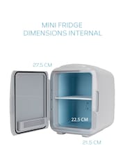 MONCOOK Grey Mono Glass Door Mini Fridge Cooling and Warming Functio 14L - Image 4 of 7