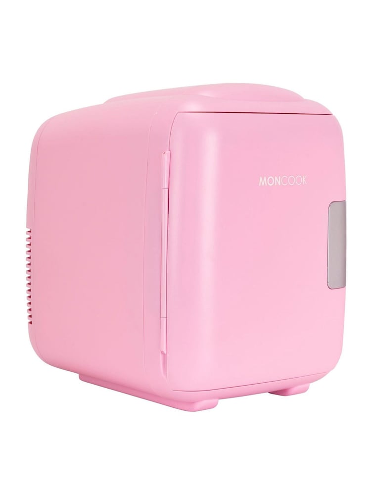 MONCOOK Pink Mono Glass Door Mini Fridge Cooling and Warming Functio 14L - Image 1 of 7