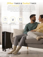 MONHOUSE Black 2500W Digital 10 fins Oil Filled Radiator with LED Display - Image 6 of 7