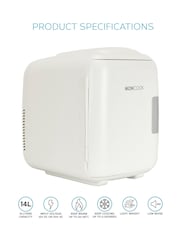 MONCOOK White Mono Glass Door Mini Fridge Cooling and Warming Functio 14L - Image 2 of 7