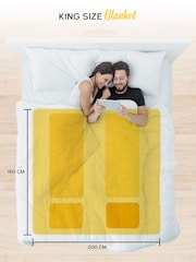 MONHOUSE Beige Premium Queen Soft Fleece Fitted Heated Mattress Cover - Image 3 of 7