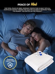 MONHOUSE Beige Premium Queen Soft Fleece Fitted Heated Mattress Cover - Image 6 of 7