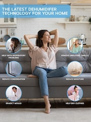 Air Pro White 12L Digital Dehumidifier with 2L Water Tank and Sleep Mode - Image 6 of 7