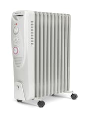 MONHOUSE White 2500W Digital 11 fins Oil Filled Radiator with LED Display - Image 1 of 7