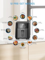 MONCOOK Black 65L Air Fryer Oil Free Cooking with 50 Receipe Book - Image 5 of 7