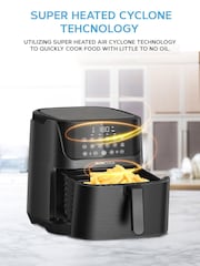 MONCOOK Black 65L Air Fryer Oil Free Cooking with 50 Receipe Book - Image 6 of 7