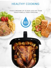 MONCOOK Black 65L Air Fryer Oil Free Cooking with 50 Receipe Book - Image 7 of 7