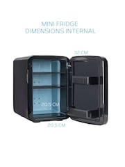 MONCOOK Black Glass Door Mini Fridge Cooling and Warming Functio 15L - Image 3 of 7