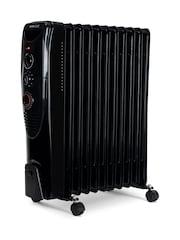 MONHOUSE Black 2500W Digital 11 fins Oil Filled Radiator with LED Display - Image 1 of 7