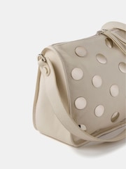 Mint Velvet Cream Leather Studded 100% Cotton Bag - Image 2 of 2
