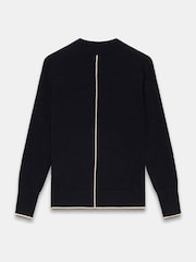 Mint Velvet Black Contrast Star Jumper - Image 4 of 4