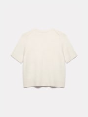 Mint Velvet White Wool Blend Knit T-Shirt - Image 4 of 4