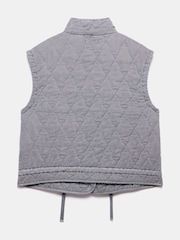 Mint Velvet Grey Wash Quilted Gilet - Image 4 of 4