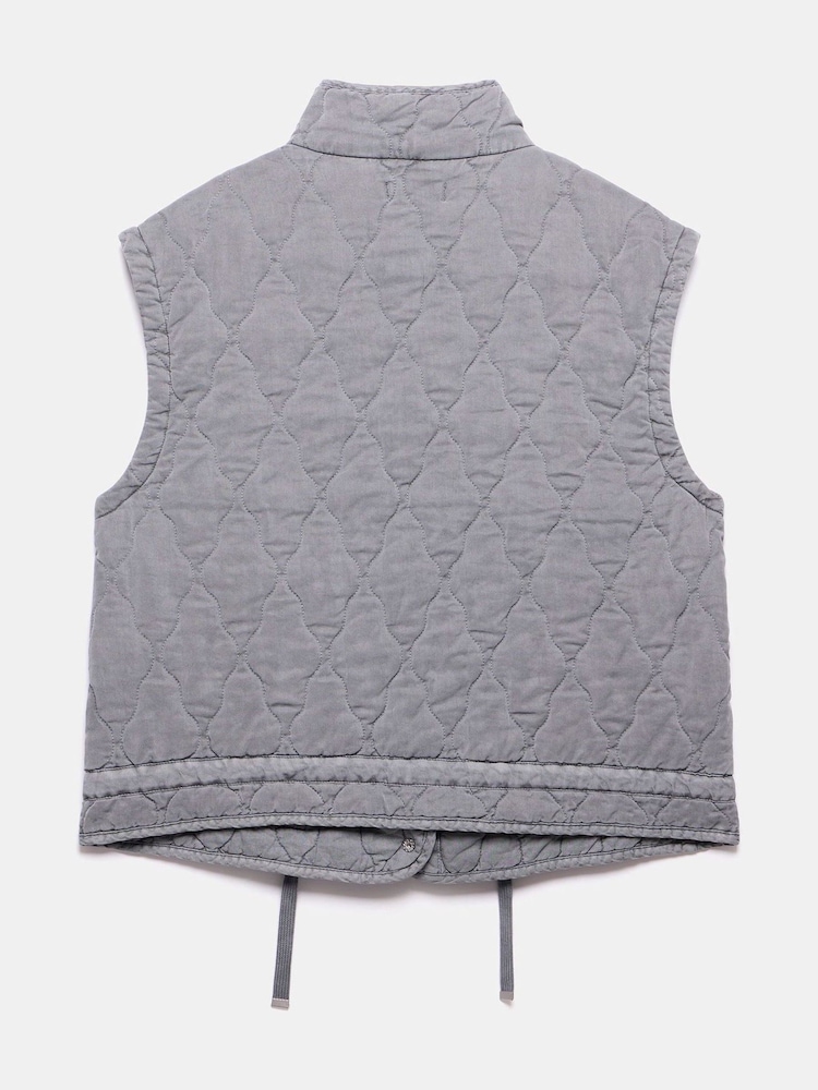 Mint Velvet Grey Wash Quilted Gilet - Image 4 of 4 Mint Velvet Grey Wash Quilted Gilet - Image 4 of 4
