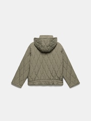 Mint Velvet Green Quilted Hooded Jacket - Image 4 of 4
