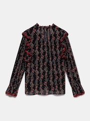 Mint Velvet Red Floral Print Blouse - Image 4 of 4