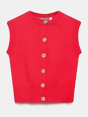 Mint Velvet Red Cotton Waistcoat - Image 3 of 4