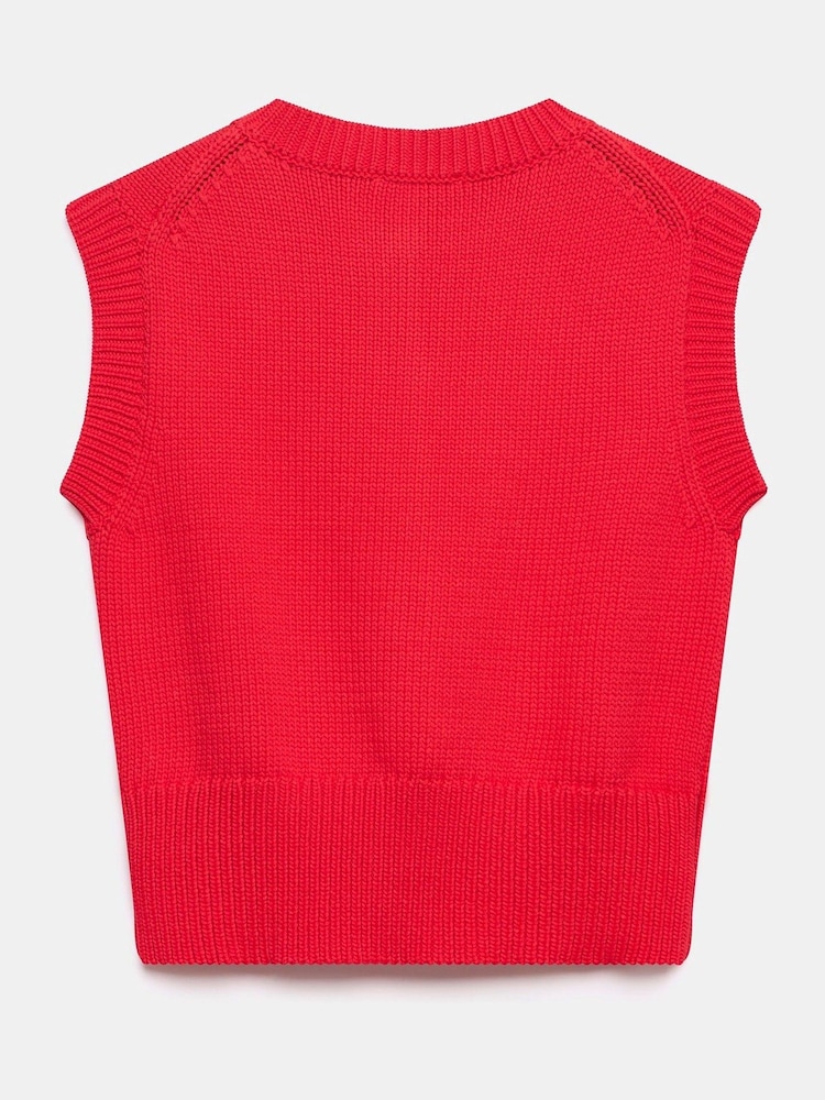 Mint Velvet Red Cotton Waistcoat - Image 4 of 4
