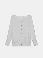 Mint Velvet Grey Cowl Neck Button Up Jumper - Image 4 of 4