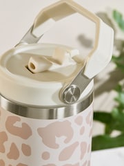 Cream Leopard Print Water Bottle - Image 2 of 4