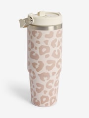 Cream Leopard Print Water Bottle - Image 3 of 4
