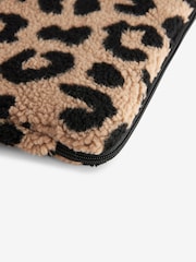 Brown Leopard Borg Laptop Sleeve - Image 6 of 6
