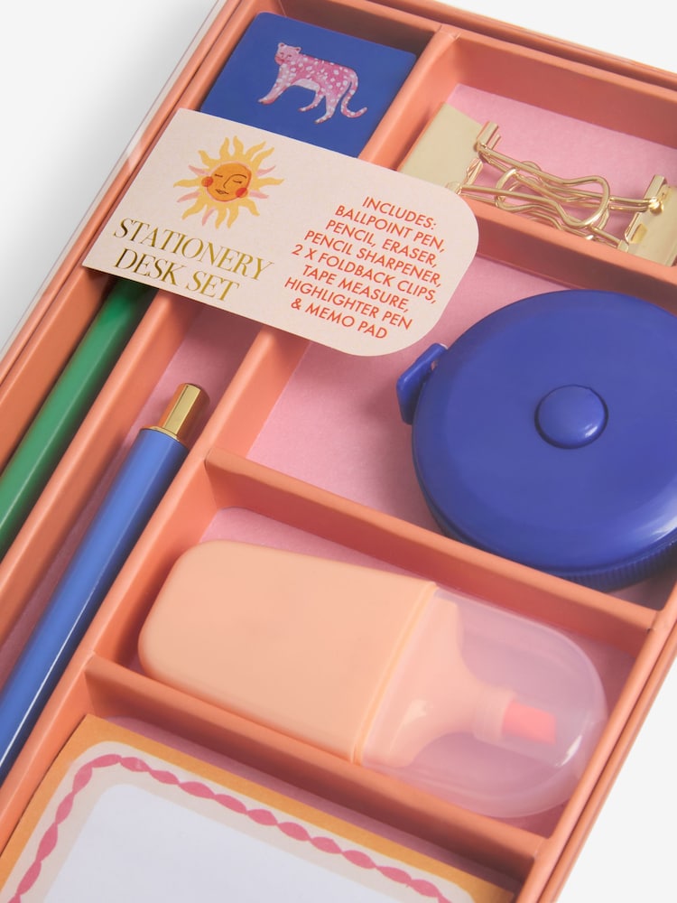 Orange Mediterranean Print Stationery Set - Image 4 of 4