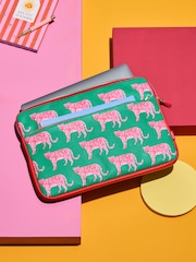 Green/Pink Mediterranean Print Laptop Sleeve - Image 1 of 5