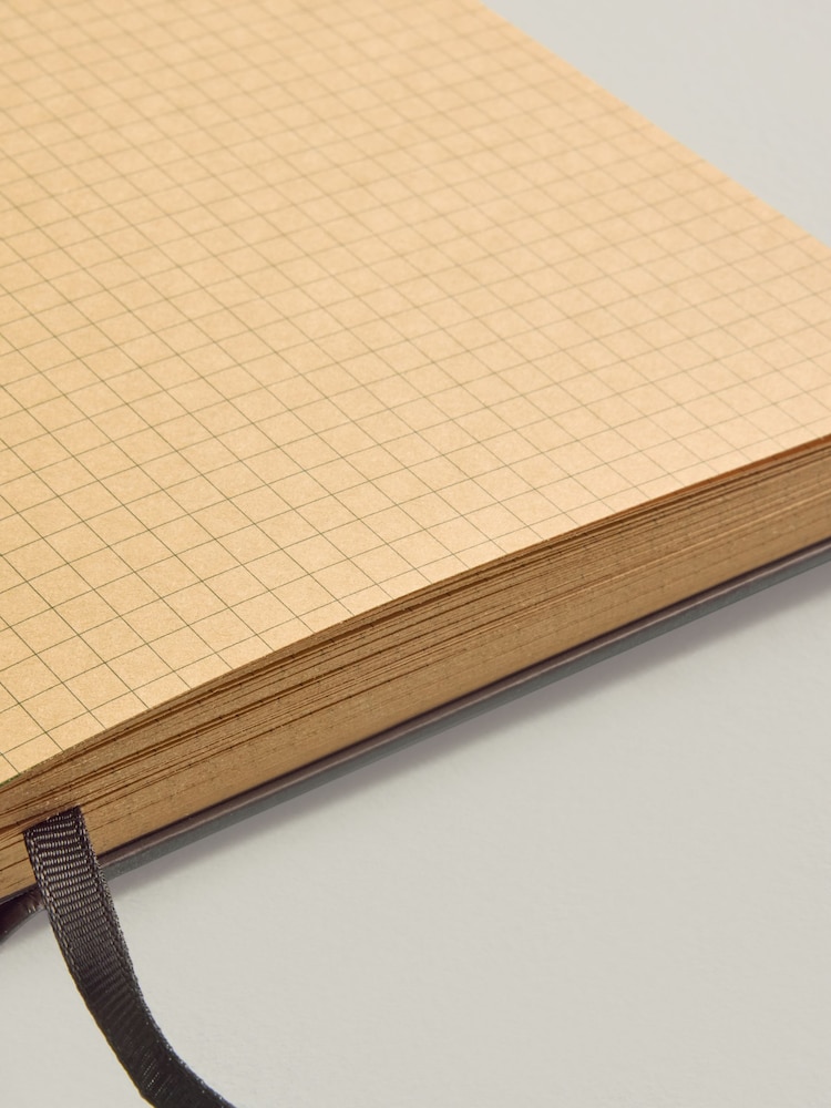Black/Grey A5 Grid Paper Slogan Notebook - Image 3 of 3