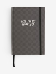 Black/Grey A5 Grid Paper Slogan Notebook - Image 4 of 4