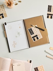 Natural A4 Project Notebook with Stickers and Pen - Image 3 of 4