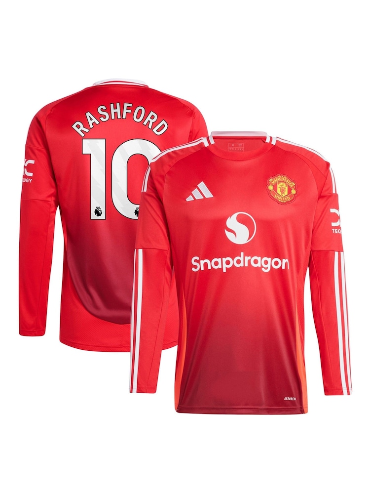 adidas Red Manchester United Home Shirt 2024-25 - Image 1 of 3