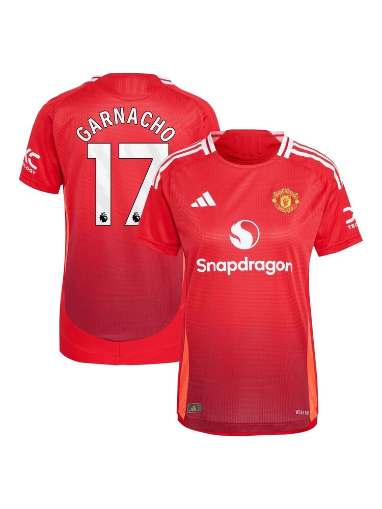 adidas Red Manchester United Home Authentic Shirt 2024-25 - Image 1 of 3