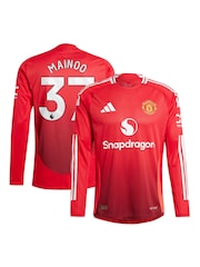 adidas Red Manchester United Home Authentic Shirt 2024-25 - Image 1 of 3