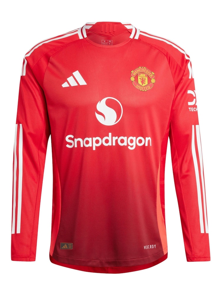 adidas Red Manchester United Home Authentic Shirt 2024-25 - Image 2 of 3