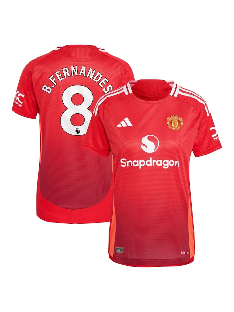 adidas Red Manchester United Home Authentic Shirt 2024-25 - Image 1 of 2