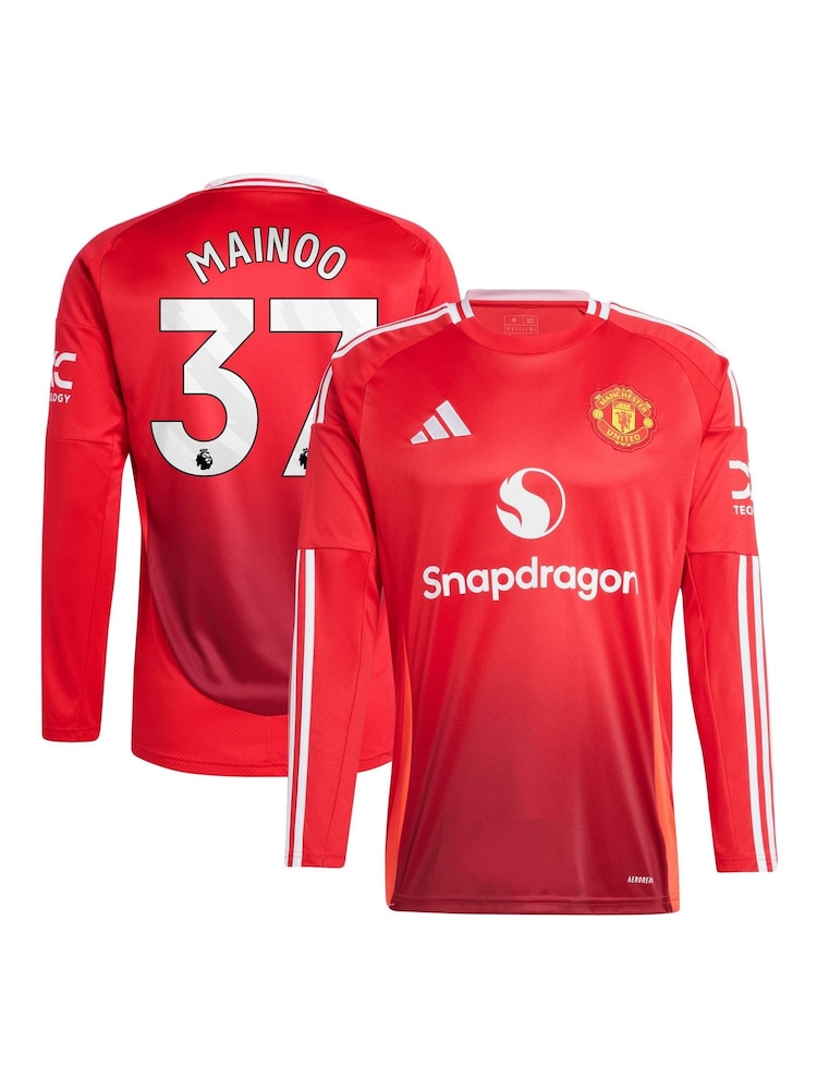 adidas Red Manchester United Home Shirt 2024-25 - Image 1 of 3
