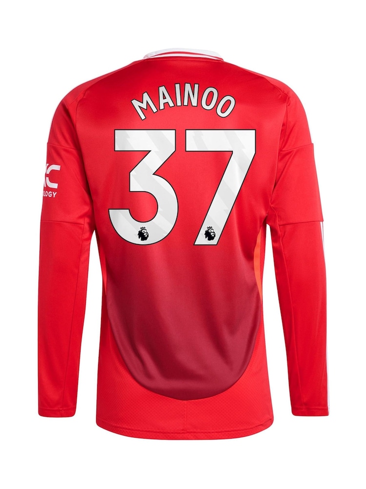 adidas Red Manchester United Home Shirt 2024-25 - Image 3 of 3