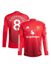 adidas Red Manchester United Home Authentic Shirt 2024-25 - Image 1 of 3